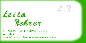 leila nehrer business card